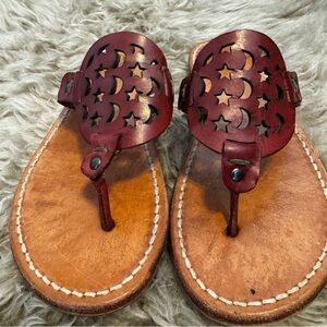 Freebird Burgundy Vallarta Star and Moon Sandals